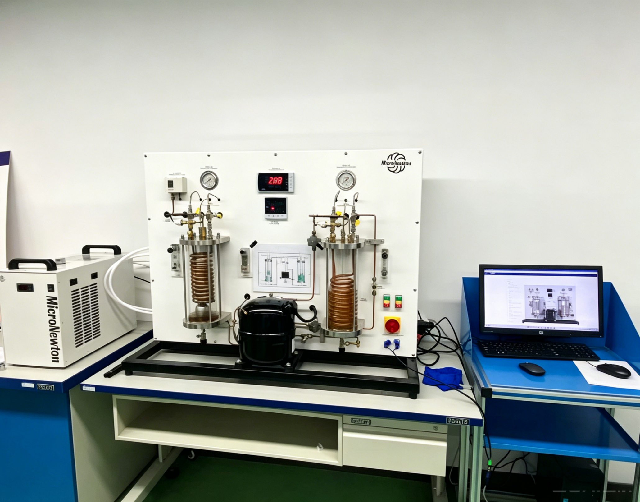 Appareil expérimental de cycle de réfrigération à compression de vapeur pour les laboratoires d'enseignement